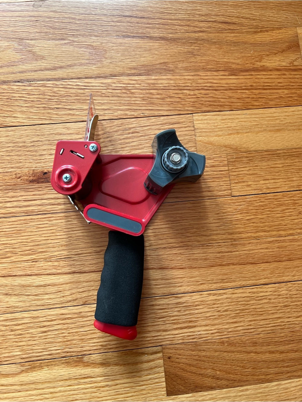 Red Packing Tape Dispenser with Comfort Grip